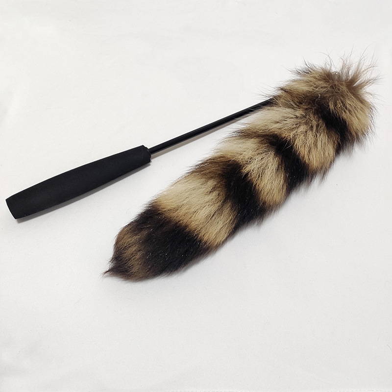 Furry Teaser Cat Toy fishing rod, Racoon tail Retractable Cat Wand Toys -  My Happy Pets Boutique