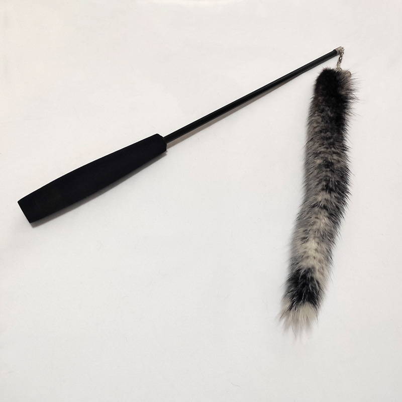 Retractable fishing rod type Cat Toy, Mink tail Retractable Cat