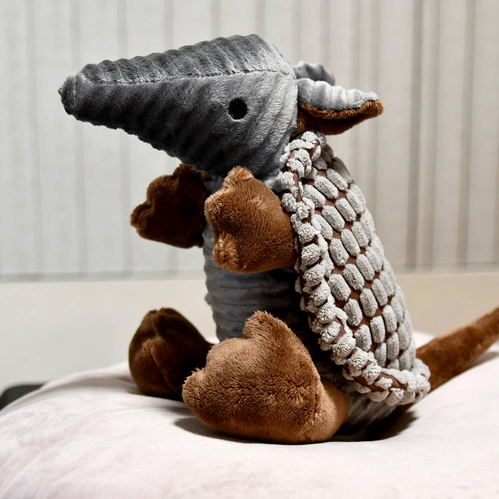 Dog Plush Toy Armadillo With Squeaker