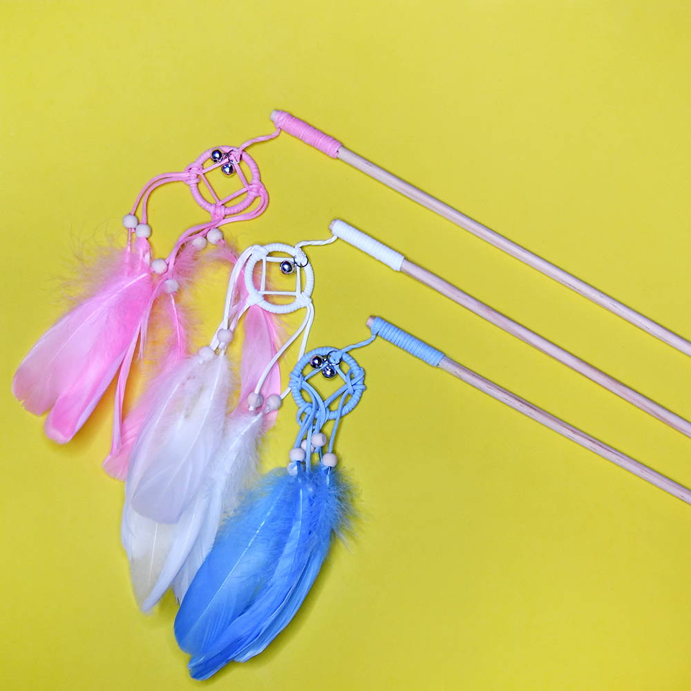 thumbnail image 2 of Cobee 12pcs Cat Worm Toy Refills Cat Wand Toy Replacement Refills Furry Tail Worm With Bells Assorted Teaser Refills With Bell For Cat Kitten Worm Refills Attachment For Cat Wand 2 of 12
